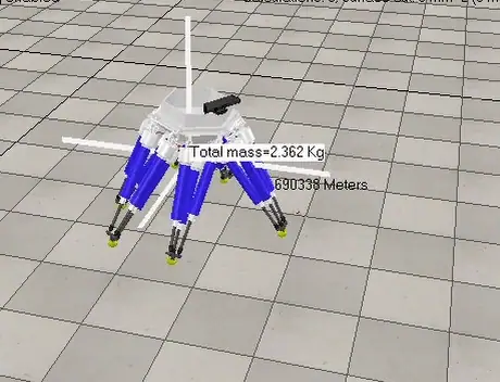 Animated clip of the hexapod robot walking